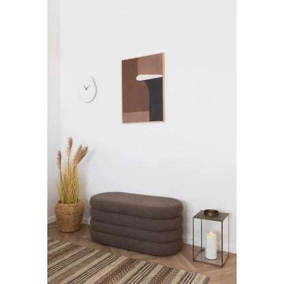 Luxusbetten24 Philo Sitzbank Bouclé Braun mit Stauraum