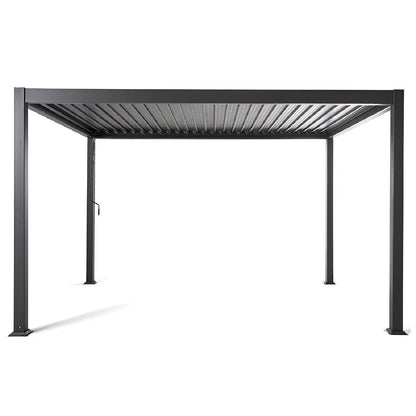 Bestmobilier CHERRY 2458GANT Pergola Bioclimática Lamas Orientables Anthracite 4x3m
