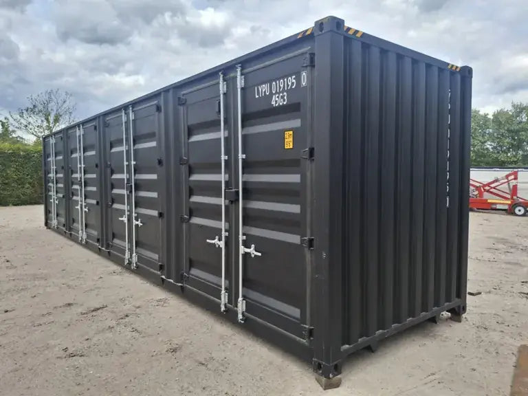 Rhino-Cross-Containers 2025 Contenitore High Cube 40ft Nero 4 Porte