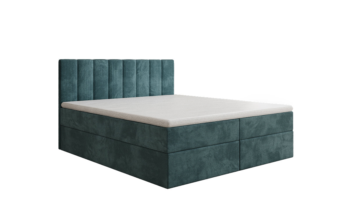 Luxusbetten24 Sofia Boxspringbett Cord mit Stauraum