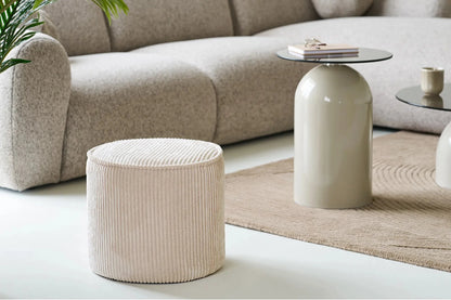 Bloomingville MINI Nivara Hocker, Beige Stil mit Kortoptik