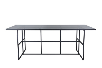 Esstisch Life - rechteckiger Esstisch in Schwarz aus Stahl und Glas