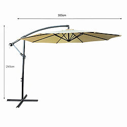 Akord Parasol de Jardín Desplazado Beige