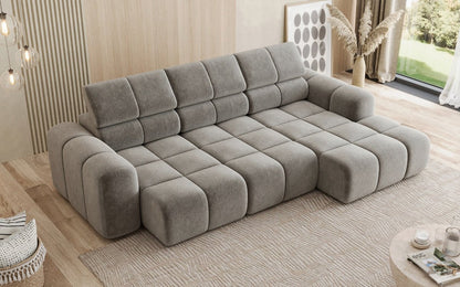Luxusbetten24 Mia L Designer Sofa mit elektrischer Sitzerweiterung