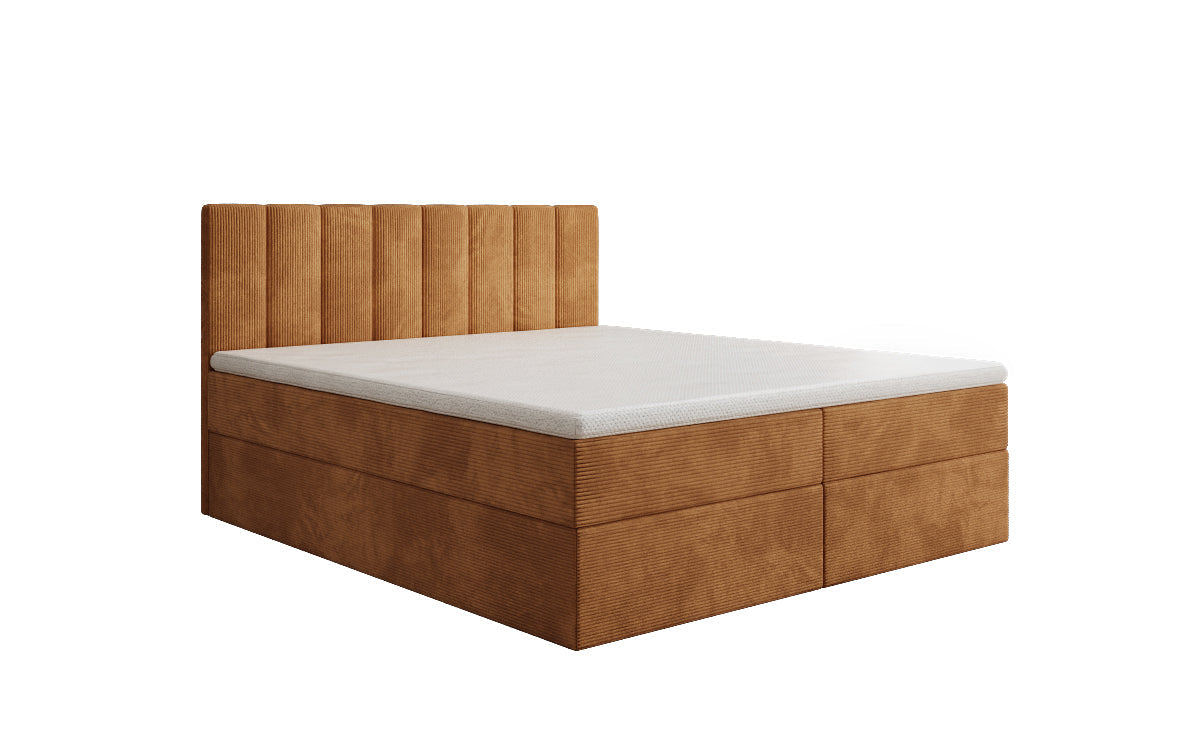 Luxusbetten24 Sofia Boxspringbett Cord mit Stauraum