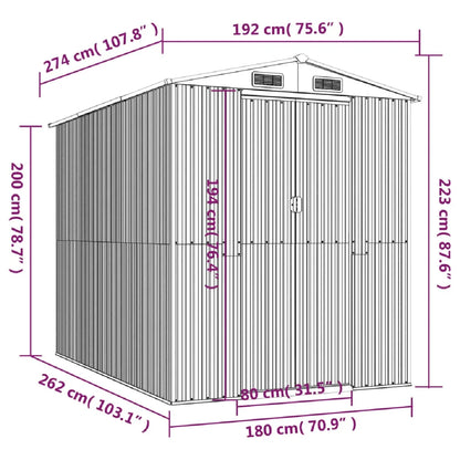 Abri de Jardin Métal vidaXL MKR00000010325