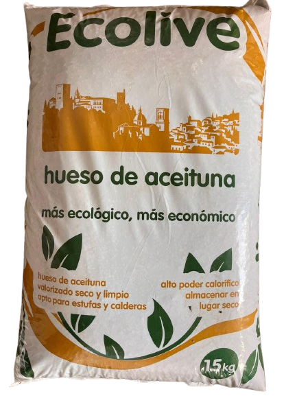 Ecolive Hueso de Aceituna Biomasa 77 Sacos