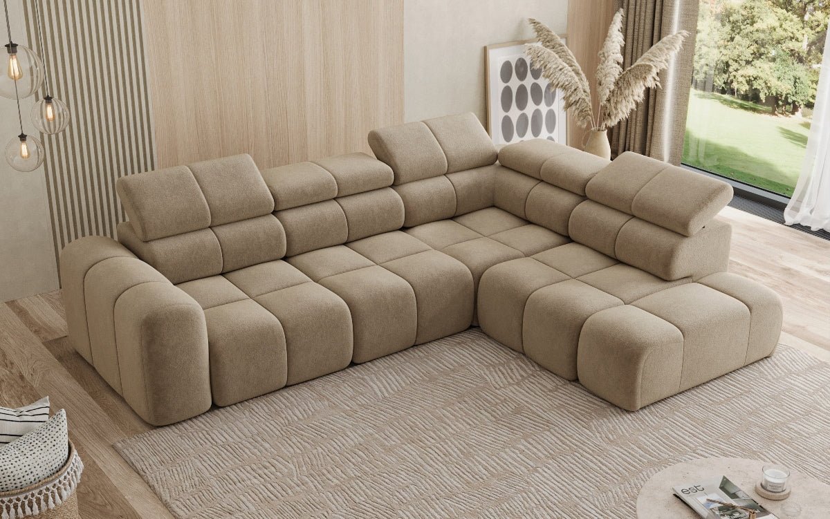 Luxusbetten24 Designer Mia L Maxi Sofa in Chenille