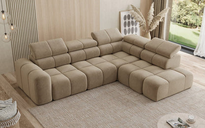 Luxusbetten24 Designer Mia L Maxi Sofa in Chenille