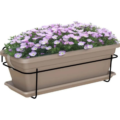 Artevasi Kit Balcón Taupe Jardinière 50 cm 1,16 L De Fer