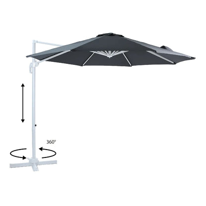 Axi House Parasol Marisol 300 cm Blanco Gris