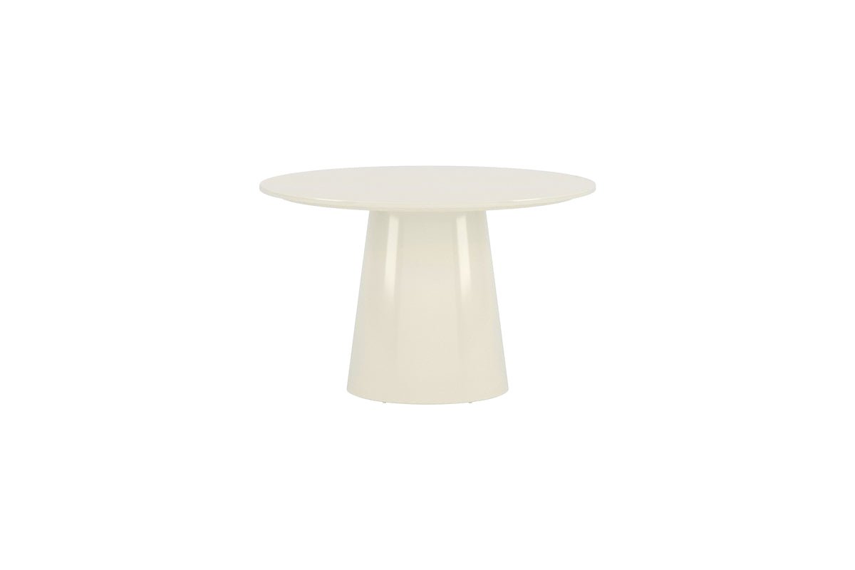 Esstisch Ariana Rund in Beige mit Hochglanzlack