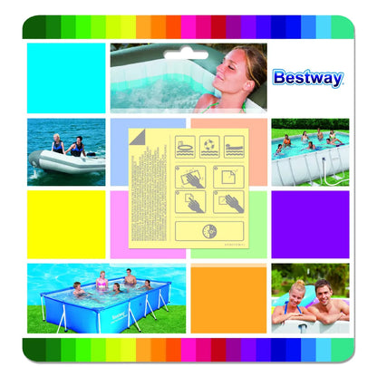 Bestway Kit Reparación Impermeable 10 Parches Autoadhesivos 6,35x6,35 cm