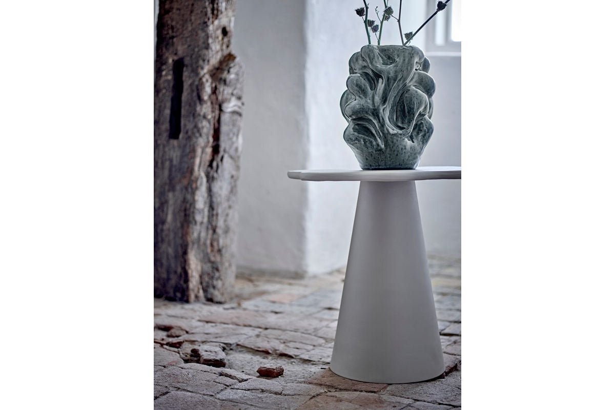 Luxusbetten24 Grey Value Vase Steingut, Dunkelgrau