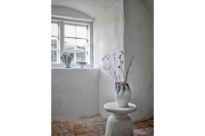 Vase Elvyn – Steingut mit reaktiver Glasur in Grün