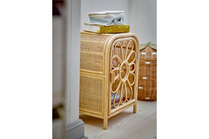 Luxusbetten24 Ubud Kinder-Kommode Blumenform Aus Natürlichem Rattan Natur