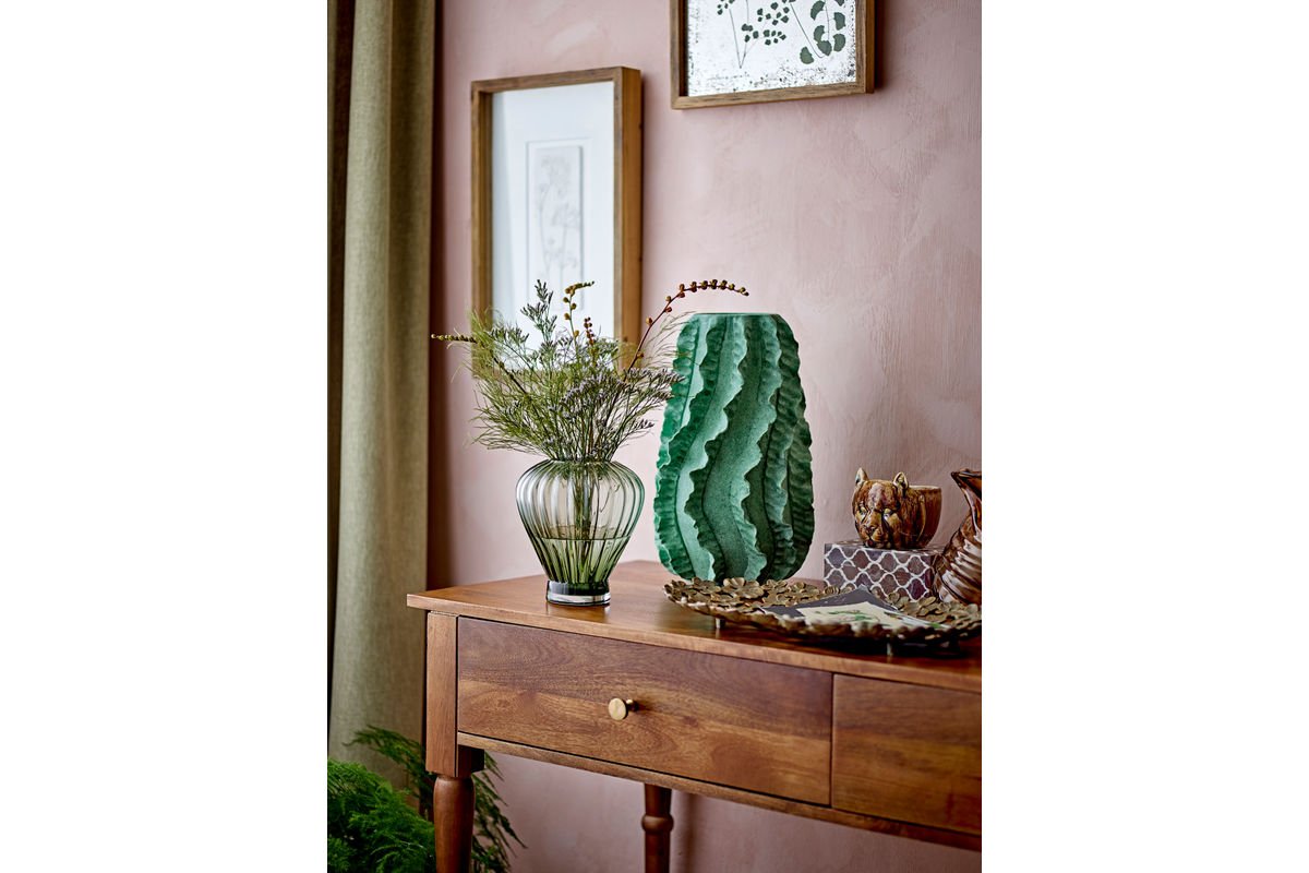 Luxusbetten24 Cacto Vase Terrakotta Grün