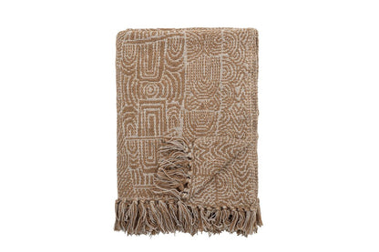 Luxusbetten24 Hena Überwurfdecke aus recycelter Baumwolle 160x130 Braun