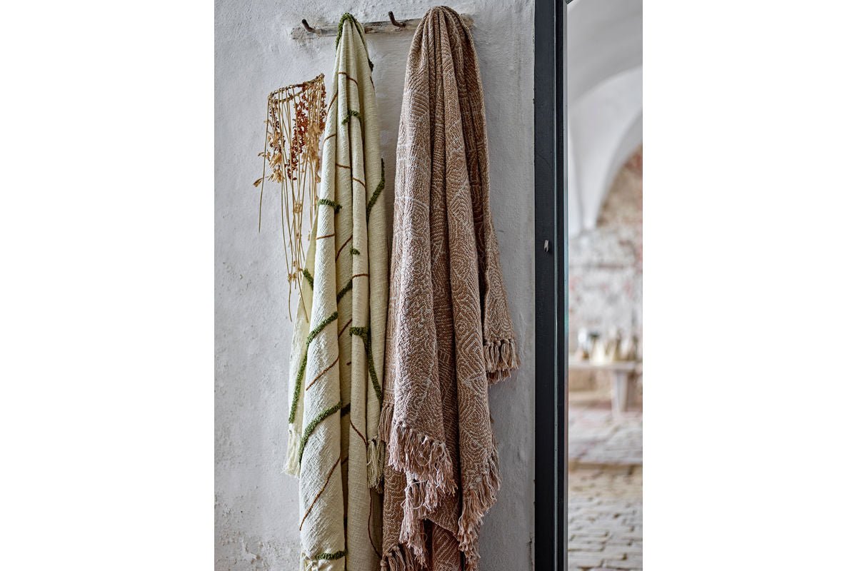 Luxusbetten24 Hena Überwurfdecke aus recycelter Baumwolle 160x130 Braun