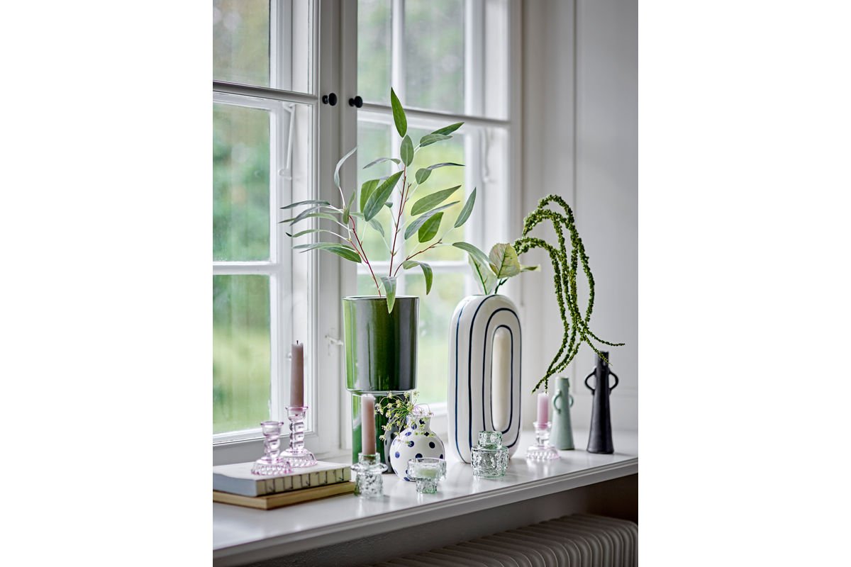 Luxusbetten24 Lizi Vase aus Steingut Grün
