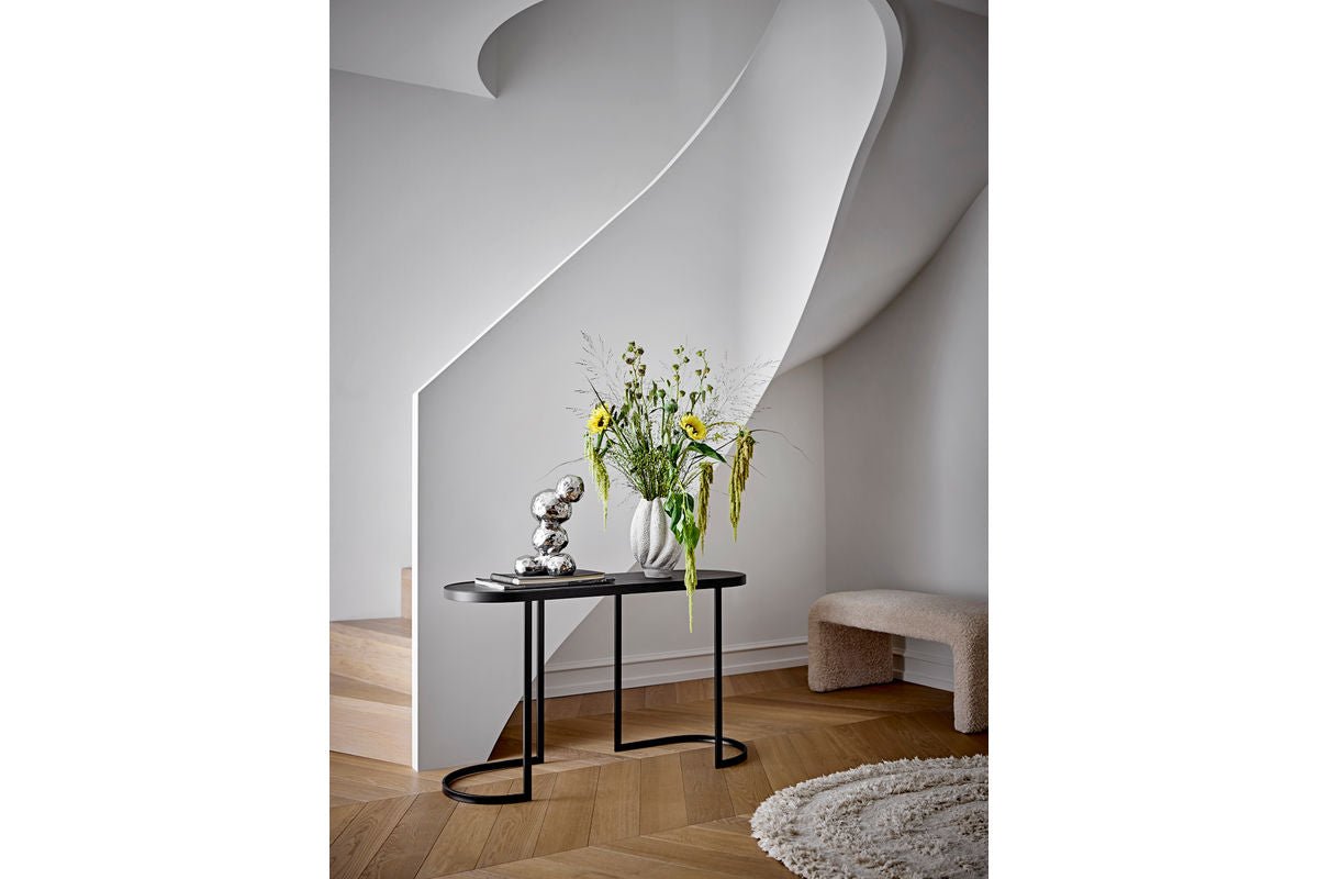 Luxusbetten24 Muschelo Vase aus Steingut, Creme