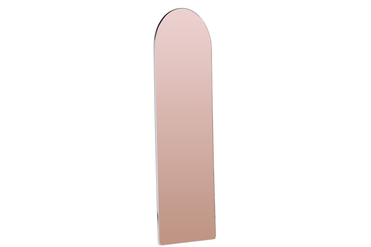 Spiegel Ira Roségold Ovales Design mit Silberrahmen Dekorativ