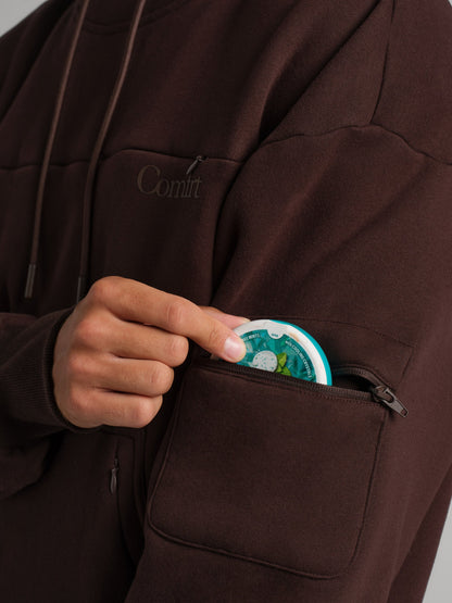 Comfrt Snak™ Hoodie Unisex Heavyweight Fleece mit 6 Snacktaschen