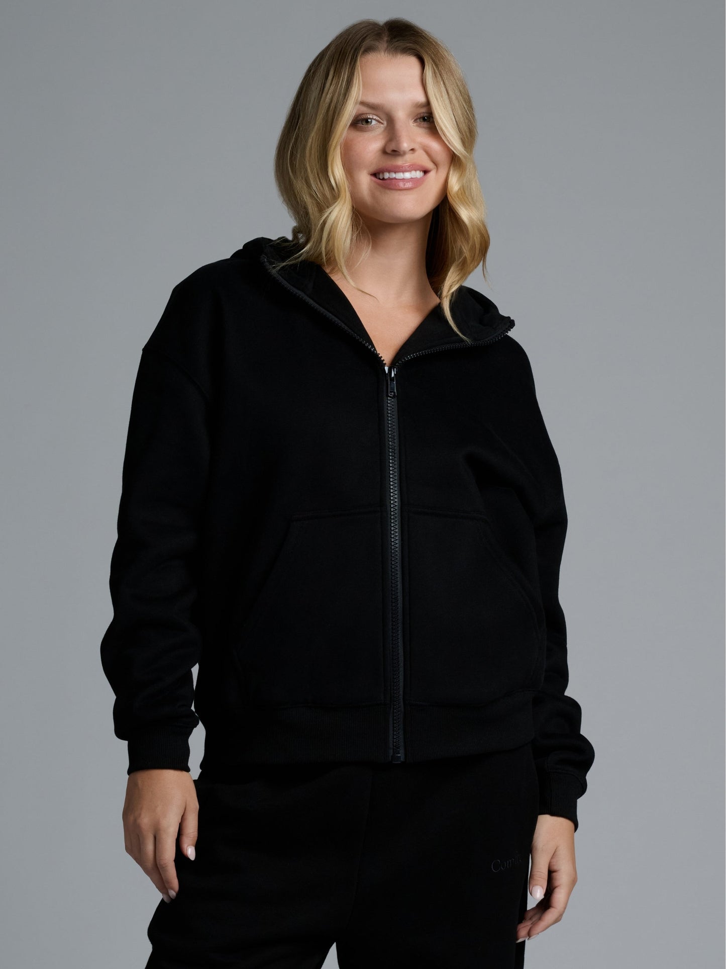 Comfrt Basic Crop Zip Hoodie CloudTouch