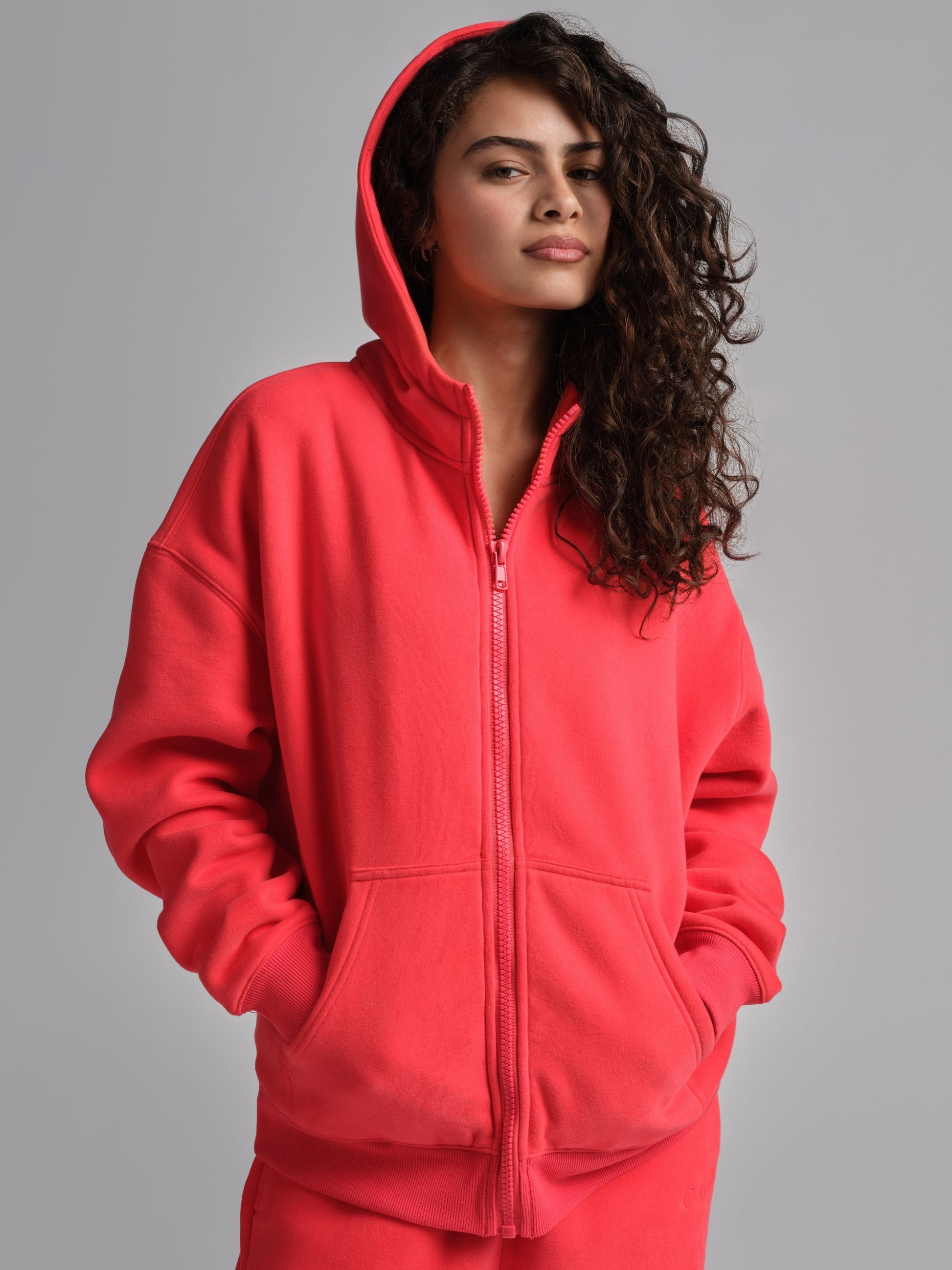 Comfrt Basic Crop Zip Hoodie CloudTouch