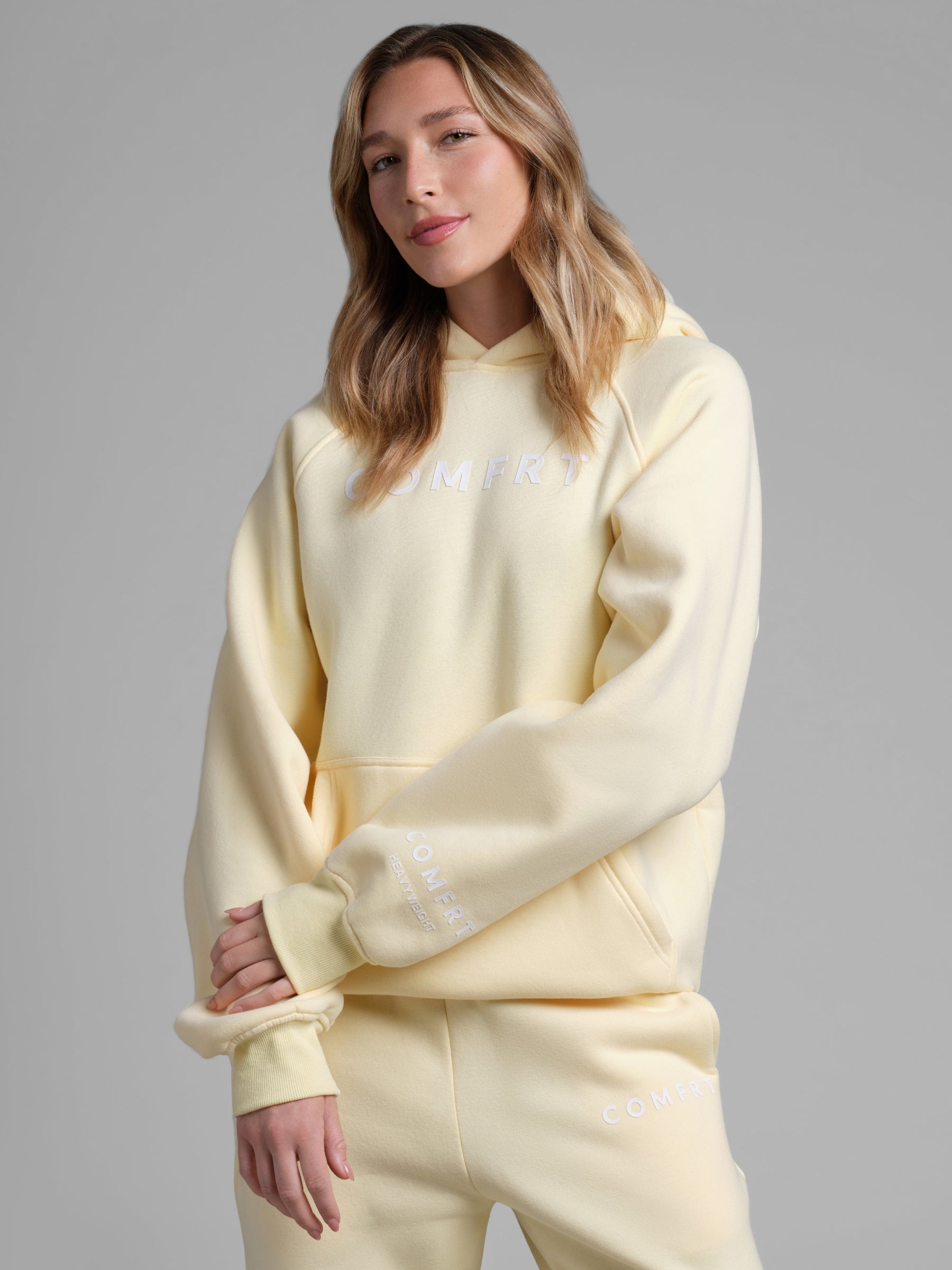Comfrt Tranquil Hoodie Unisex Gewichtet Oversized Entspannend Komfort