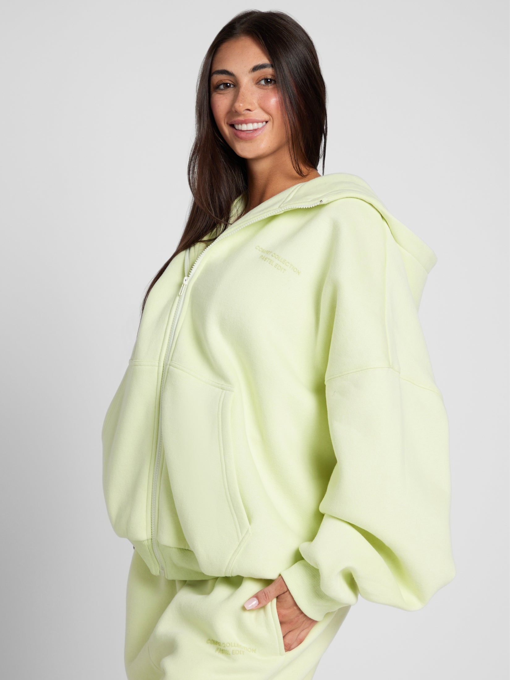 Comfrt Pastel Zip Hoodie CloudTouch Fleece