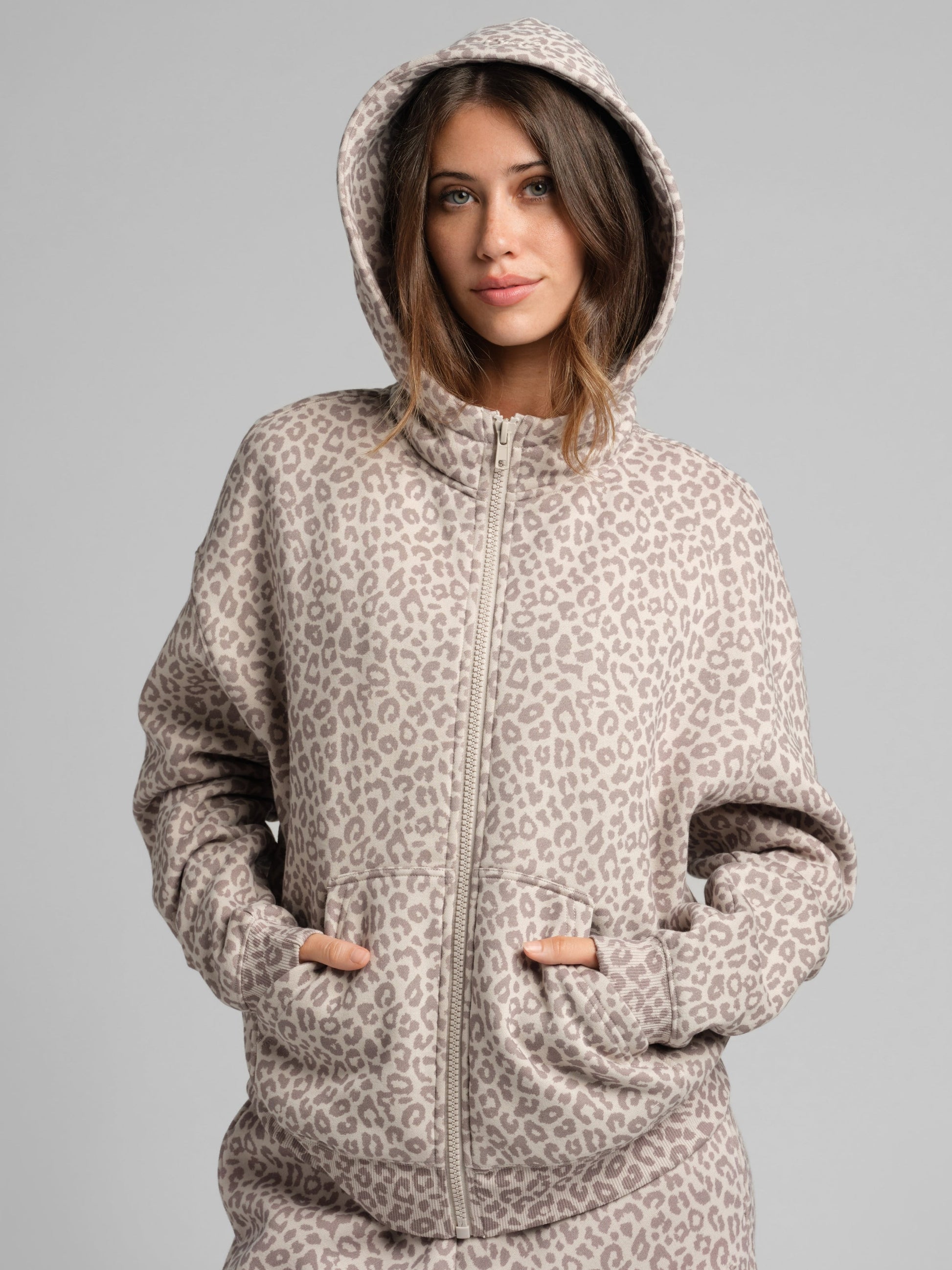 Comfrt Basic Crop Zip Hoodie CloudTouch