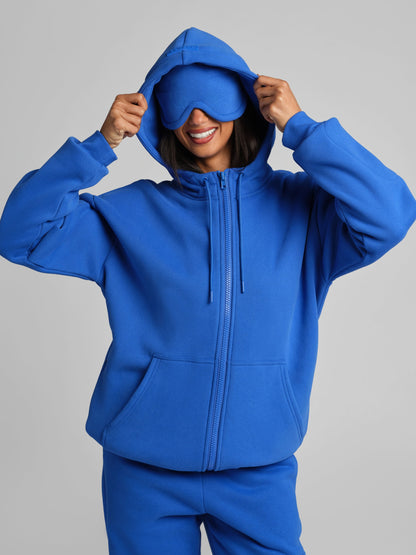 Comfrt Airplane Mode Travel Zip Hoodie Vollreißverschluss