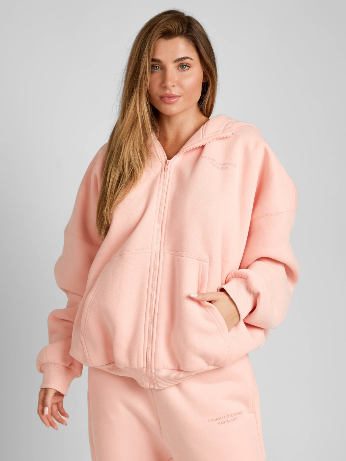 Comfrt Pastel Zip Hoodie CloudTouch Fleece