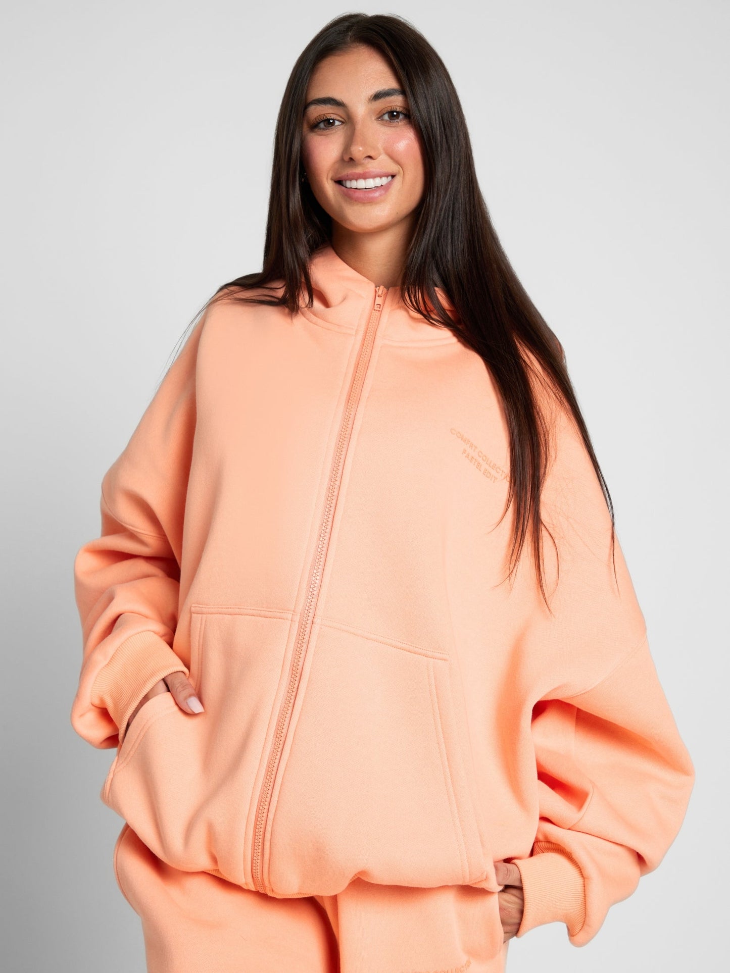 Comfrt Pastel Zip Hoodie CloudTouch Fleece