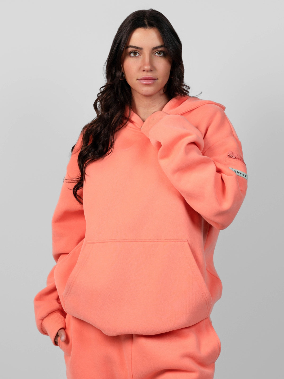 Comfrt Travel Essentials Hoodie Superweich Baumwollmischung Oversized Moss