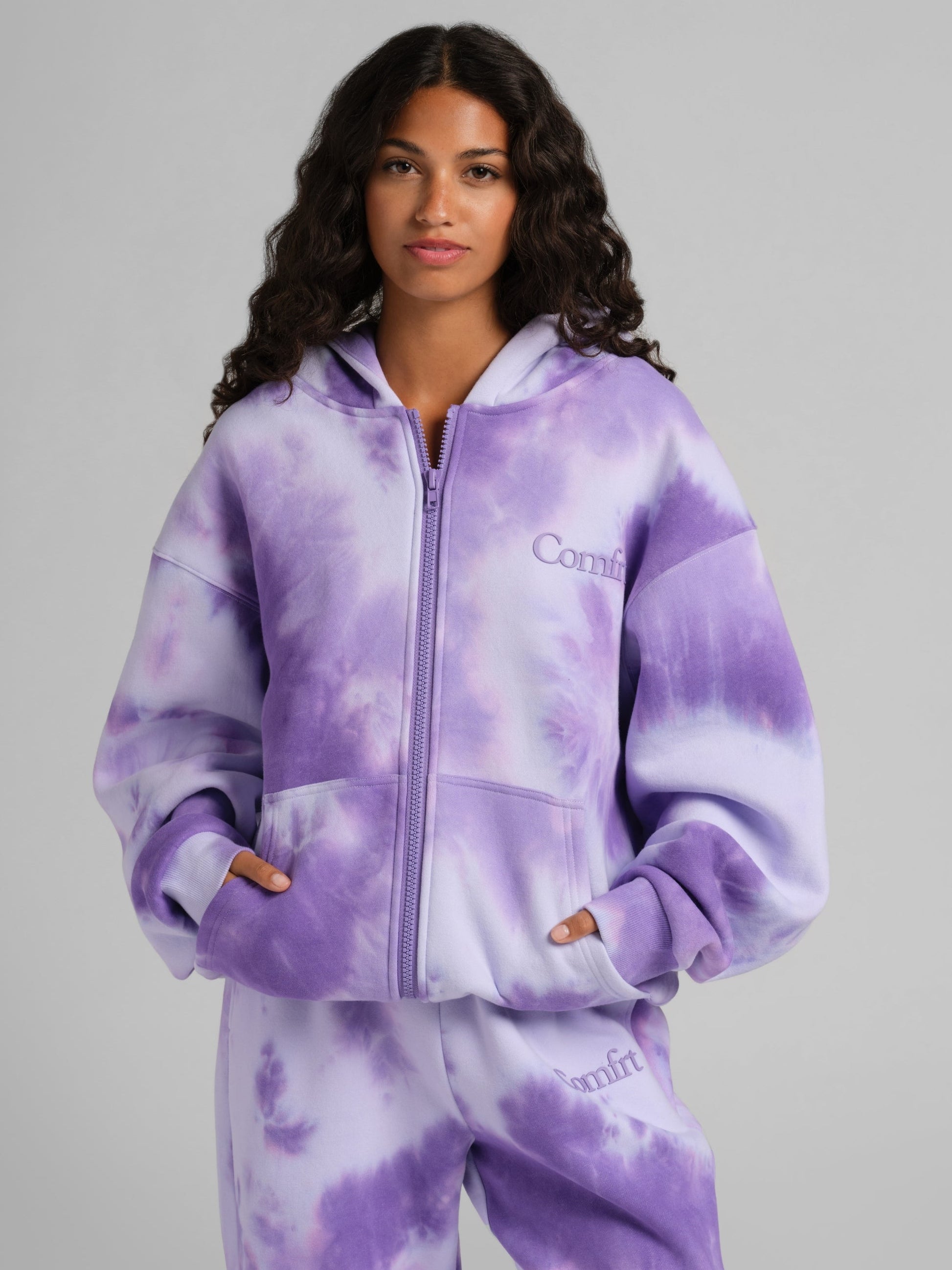 Comfrt Minimalistischer Zip-Hoodie CloudTouch Fleece Oversized Unisex Kapuzenpullover