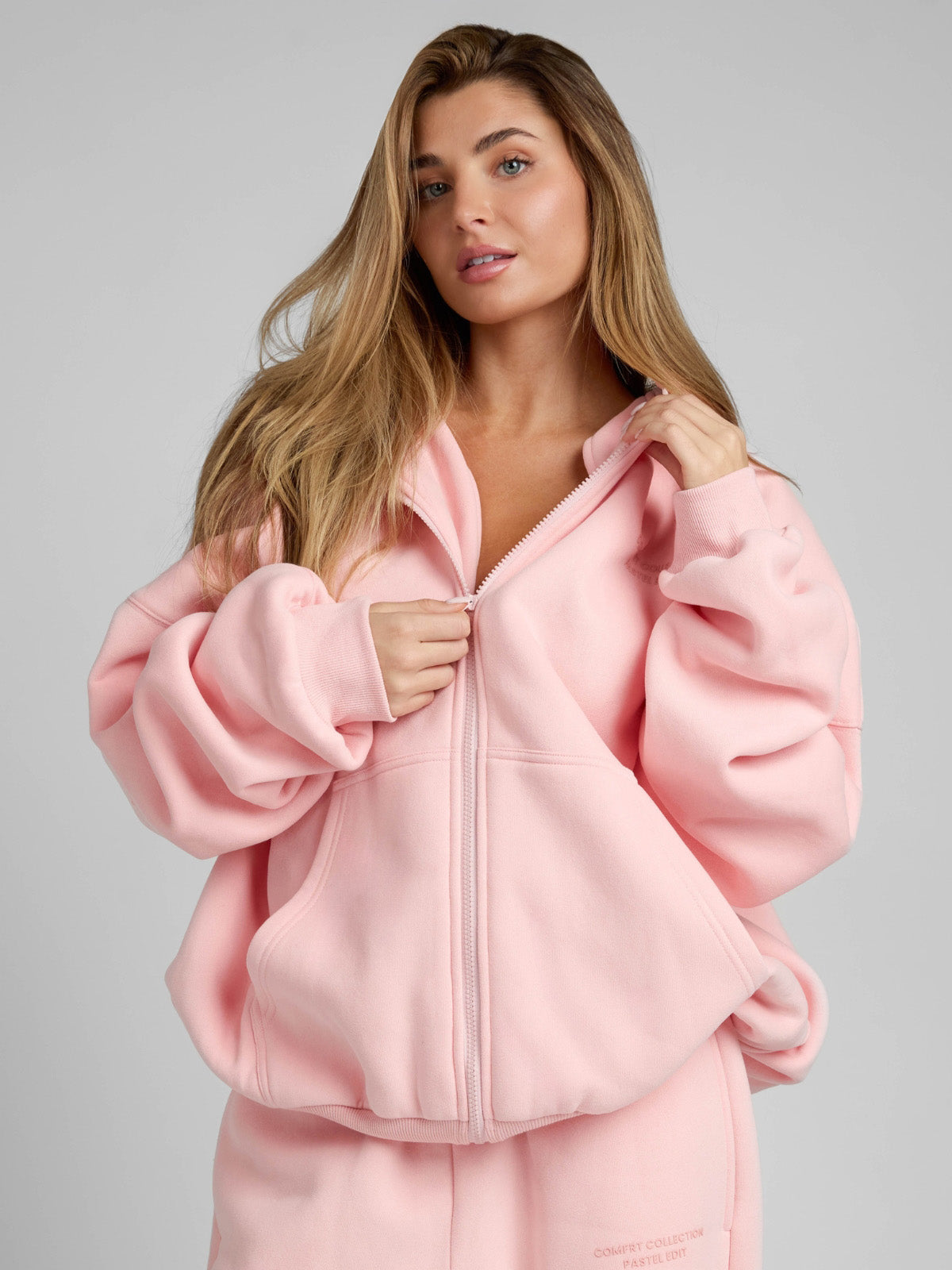 Comfrt Pastel Zip Hoodie CloudTouch Fleece