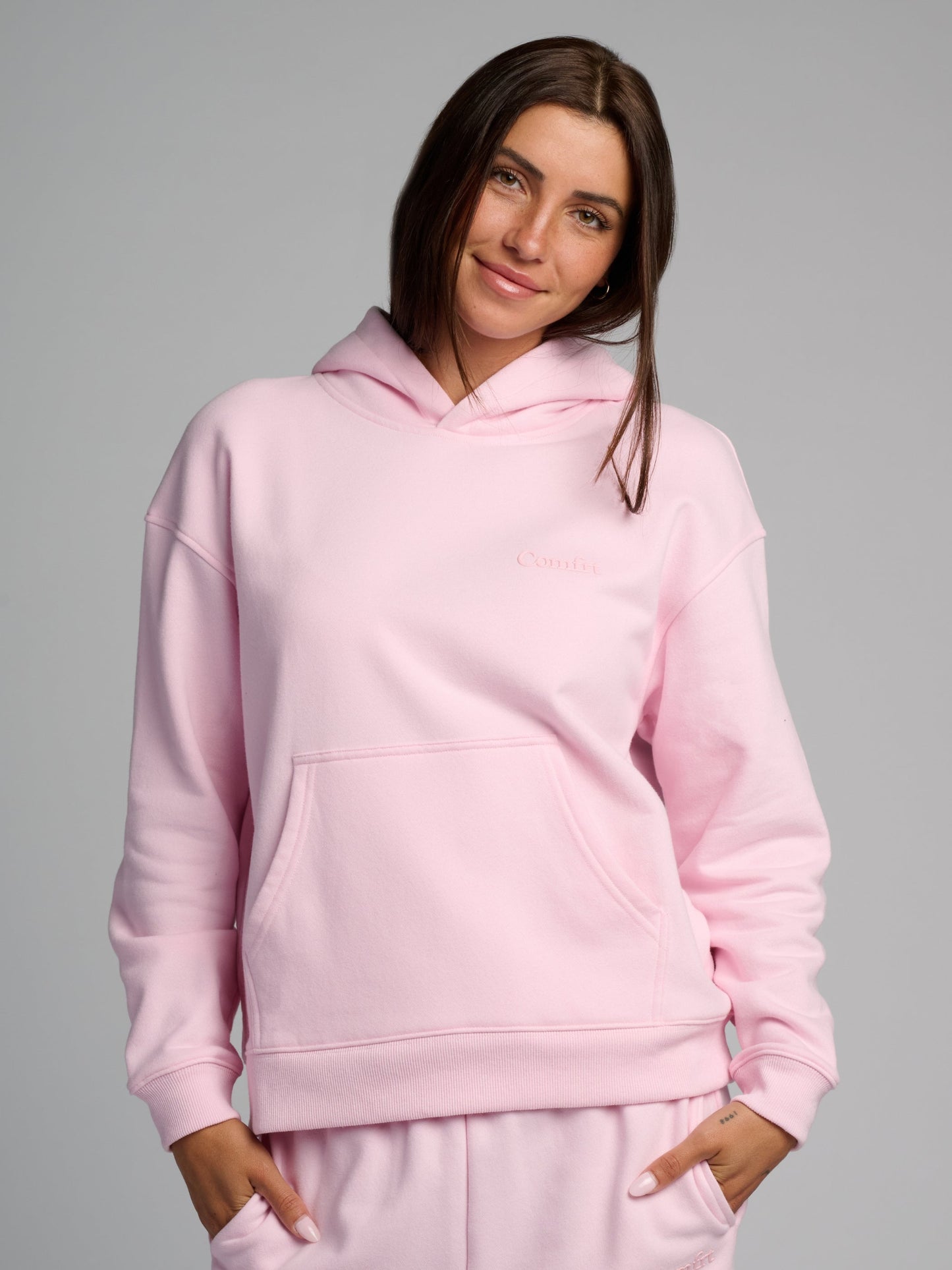 Comfrt Halo Leichtes Crop Hoodie Super Soft Baumwollmischung