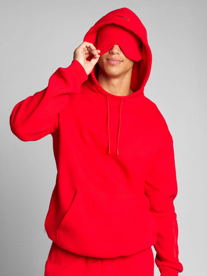 Comfrt Airplane Mode Travel Hoodie mit integrierter Augenmaske