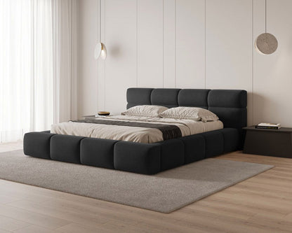 Designer Polsterbett Lora Samt mit Stauraum
