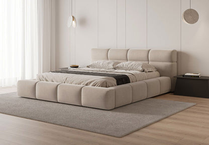 Designer Polsterbett Lora Samt mit Stauraum
