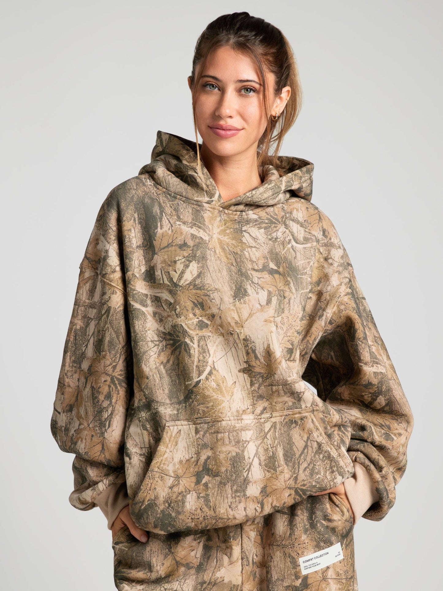 Comfrt Camo Kapuzenpullover Schweres Weiches Camouflage Design Unisex