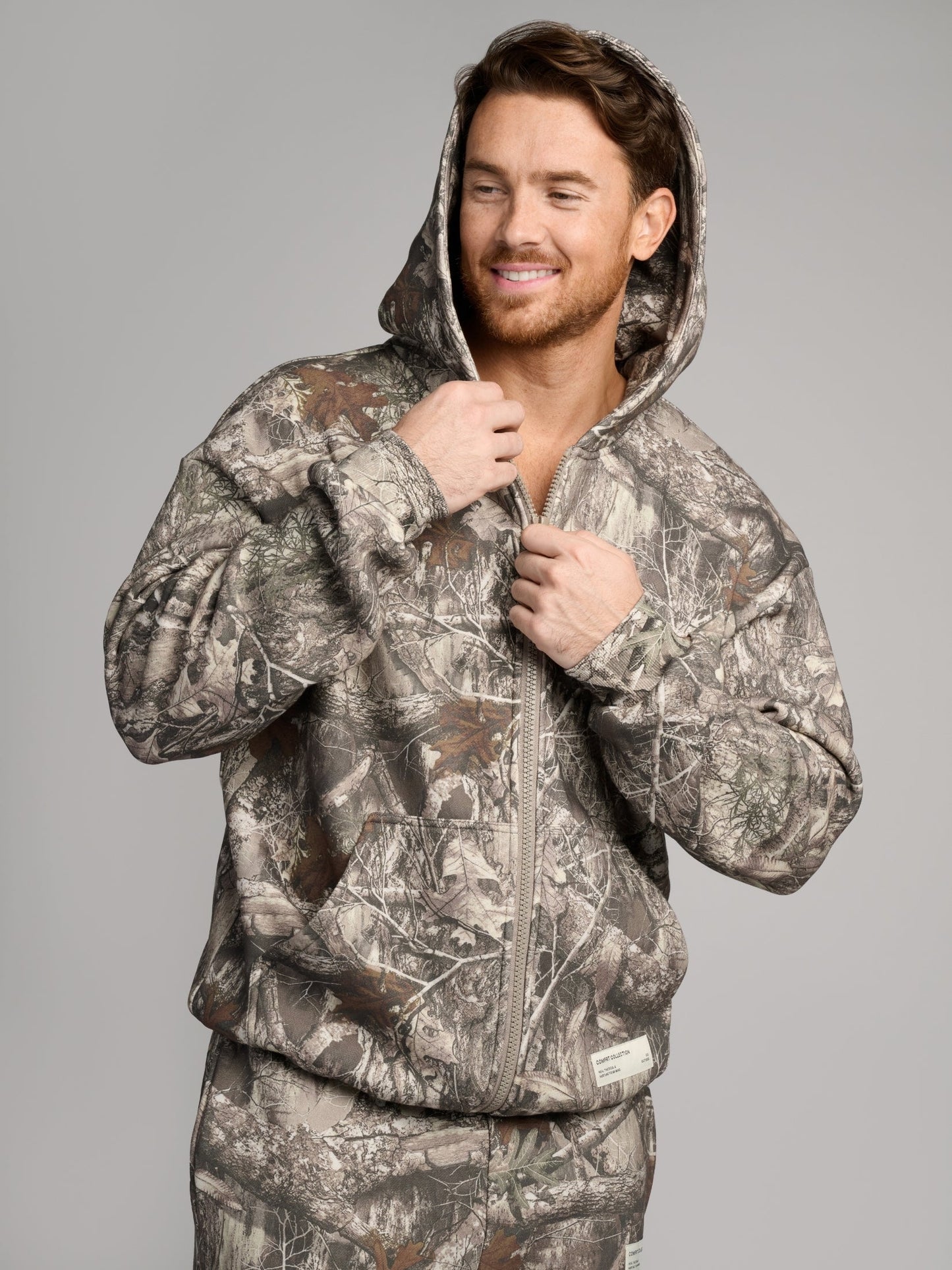 Comfrt Camo Zip Hoodie CloudTouch Fleece Oversized Unisex