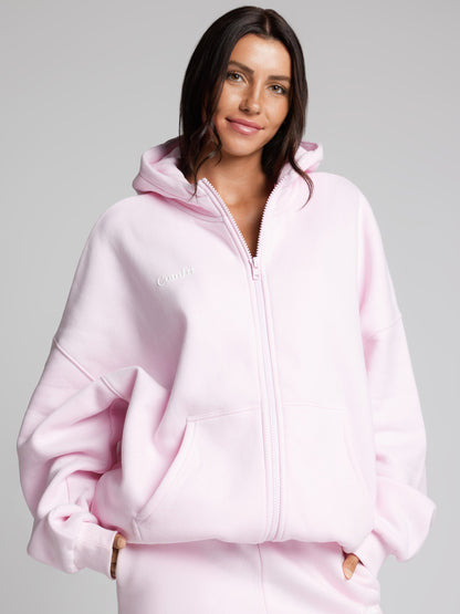 Comfrt Cloud Zip Hoodie Oversized Unisex Cotton Comfort