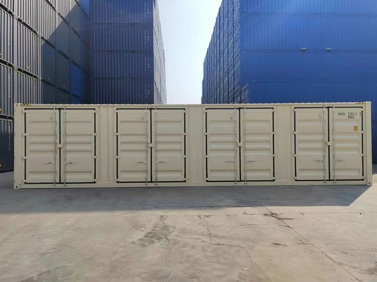Contenedores Ejido Contenitore Marittimo 40 Piedi Open Side Beige
