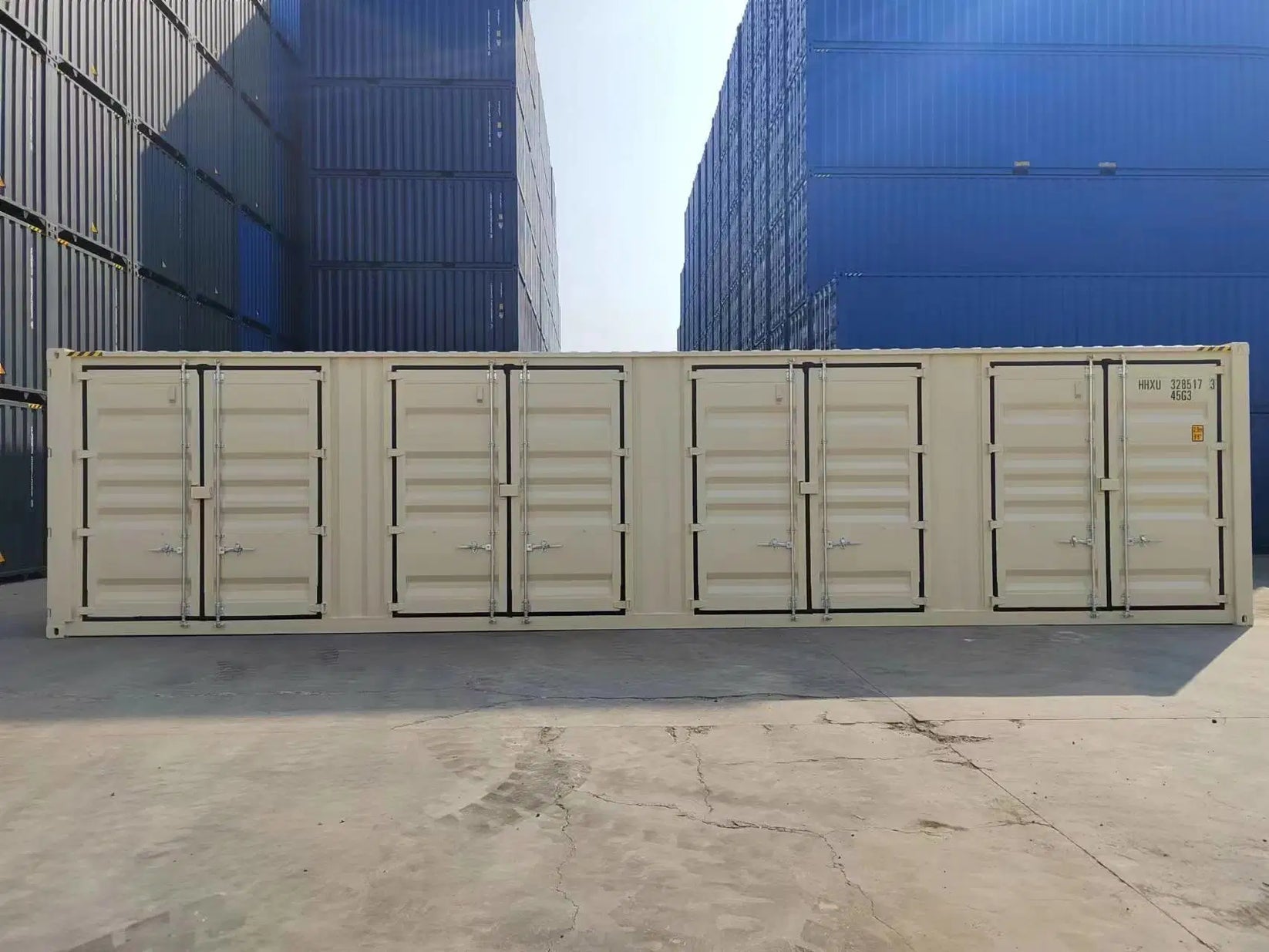Contenedores Ejido Contenitore Marittimo 40 Piedi Open Side Beige