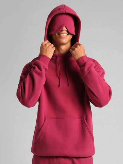 Comfrt Airplane Mode Travel Hoodie mit integrierter Augenmaske