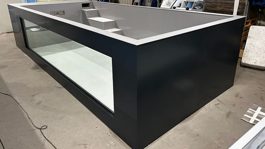 ContenedoresEjido Piscina Polipropilene 6,5 m x 2,5 m con Finestra Panoramica 4 m