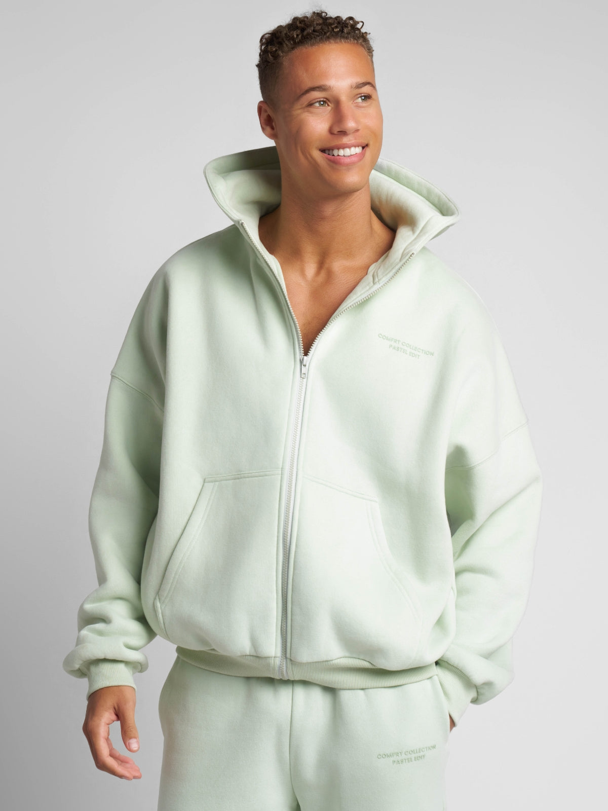 Comfrt Pastel Zip Hoodie CloudTouch Fleece